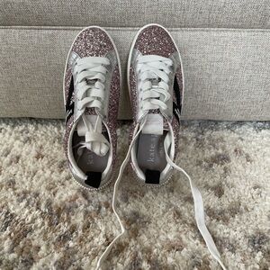 K As In Kate Glitter Court Sneakers